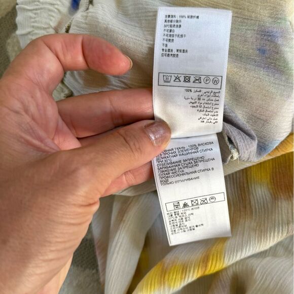 ba&sh FIPAN Printed Palazzo Wide Leg Pants 10 NWOT - Picture 11 of 15